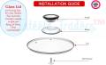 Glass Lid for Frying Pan, Fry Pan, Skillet, Pan Lid with Handle Coated in Silicone Ring, Clear, Unbreakable.