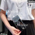 Phone Case for Samsung Galaxy A03 Core Glitter Starry Sky Bling Ring Lanyard Shiny Soft Cases for Samsung A03 Core Transparent Holder Stand Back Cover Stars Girls.