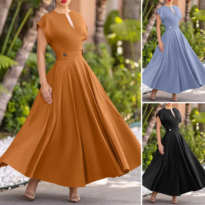 ZANZEA%20Summer%20Womens%20Festival%20Dress%20Tunic%20Sleeveless%20Ladies%20V%20Neck%20Party%20Cocktail%20Dress%20-%20Image%205