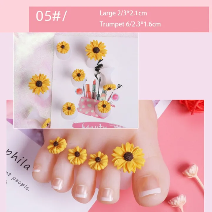8pcs%20Flower%20Waterdrop%20Bead%20Toe%20Separators%20Silicone%20Toes%20Divider%20Manicure%20Pedicure%20Feet%20Spacers%20Pedicure%20DIY%20Nail%20Art%20Tool%20-%20Image%204