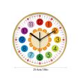 Teaching Clocks For Kids Teaching Child Wall Clock Time Learning Aids Decorative Wall Clocks For Children's Room Study Room KankongAgu. 