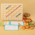 Kid Geoboard Wooden Montessori Education Mathematical Manipulative Block Geometric Pegboard Hand-On Ability Puzzle Sensory Toy. 