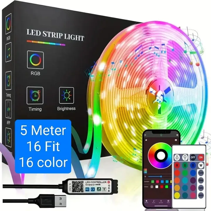 Best%20Quality%20RGB%20Led%20Strip%20Light%202835%20(16%20Feet%20long)%205%20meter%20300%20Leds%20waterproof%20DC12V%2060Leds/M%20Flexible%20Lighting%20Ribbon%20Tape%20Lamp%20RGB%20Strip%20-%20Image%202