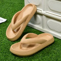 YRZL Thick Sole Slippers Men EVA Flip Flops Summer Shoes 2024 Couple Slippers Big Size 47 Outdoor Beach Sandals for Men. 