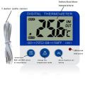 GC Led Fridge Freezer Digital Thermometers ℃/℉ Temperature Humidity Meter With Led Indicator Alarm Function color:White.