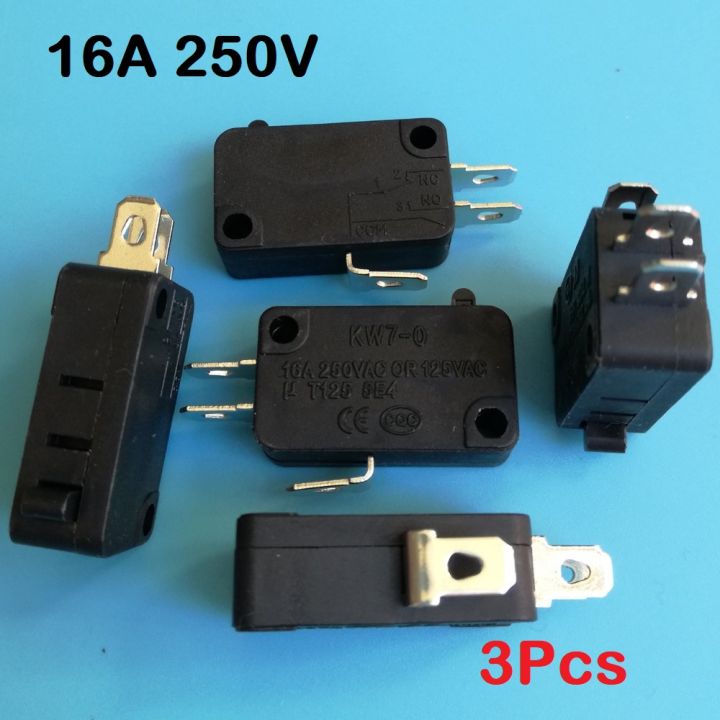 3Pcs-%20Micro%20Limit%20Switch%2016A%20250VAC%20SPDT%203%20Pin%20KW7-0%20KW7%20T125%205E4%20Common%20Terminal%20Press%20Lever%20Switch%20For%20Microwave%20Oven%20Game%20Machines%20Electric%20Cookers%20Blender%20-%20Image%203
