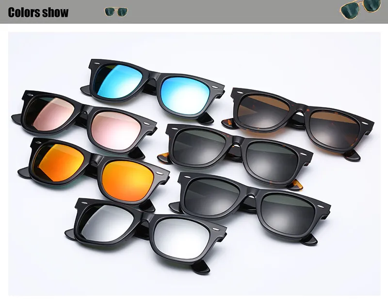 Glass lens classic sunglasses women men Acetate sun glasses Luxury