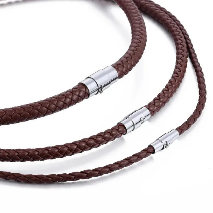 Men's%20Choker%20Necklace%20Black%20Brown%20Braided%20Leather%20Necklace%20for%20Men%20Stainless%20Steel%20Magnetic%20Clasp%20Male%20Jewelry%20Gifts%20UNM27A%20-%20Image%204