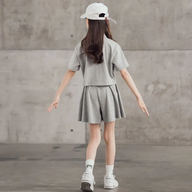 10 11 12 13 14 Years Old Big Girl Baby Clothes Sets Summer