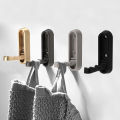Qiunery Foldable Invisible Hook, Hidden Clothes Hook, 90 ° Rotation Folding Retractable Wall Hook, Round Edges And Corners Coat Hooks For Scarf, Hat, Robe, Key, Purse. 