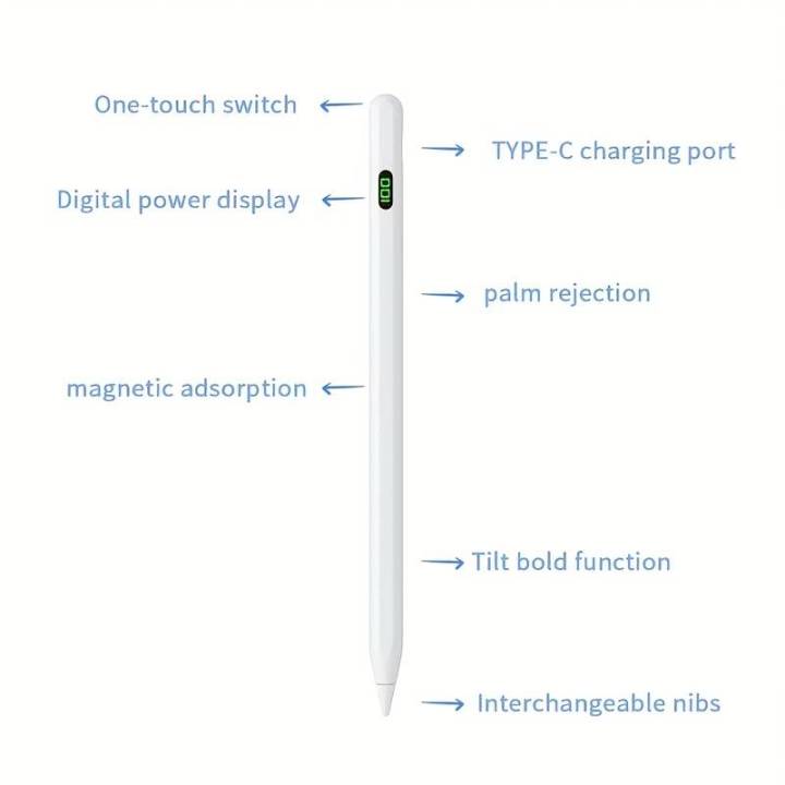 Stylus%20Pen%20for%20iPad%209th%2010th%20Generation%20Active%20Pencil%20With%20Digital%20Power%20Display%20for%20Apple%20iPad%20Pro11%2012.9%20inch,%20iPad%20Air%203/4/5%20-%20Image%204