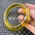 Imitation amber beeswax round bar bracelet, gold amber bracelet, chicken fat yellow old beeswax women's bracelet jewelry bracelet hand jewelry batch.
