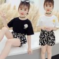 MIC 3-14T Baju Seluar Pendek Perempuan Baby Girls Short Pants Korean Daisy Dress Kids Budak Girl Dres Shorts Pant Skirt.