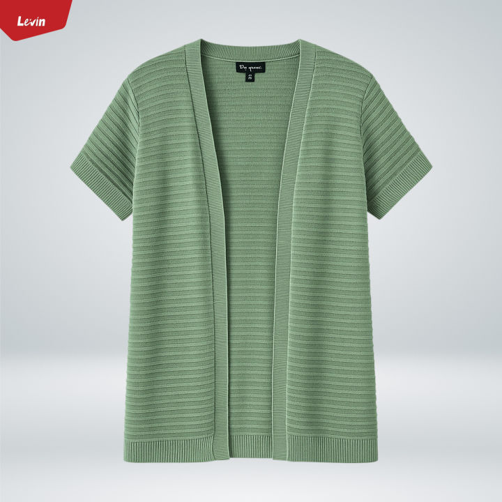 Womens%20Lightweight%20Open%20Front%20Short%20Sleeve%20Knitted%20Cardigan%20From%20Levin%20-%20Image%209