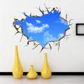 3D Blue Sky White Clouds Wall Sticker For Kids Baby Room Ceiling Roof Art Mural Home Decor Self-adhesive Floor Wall Decor Poster. 