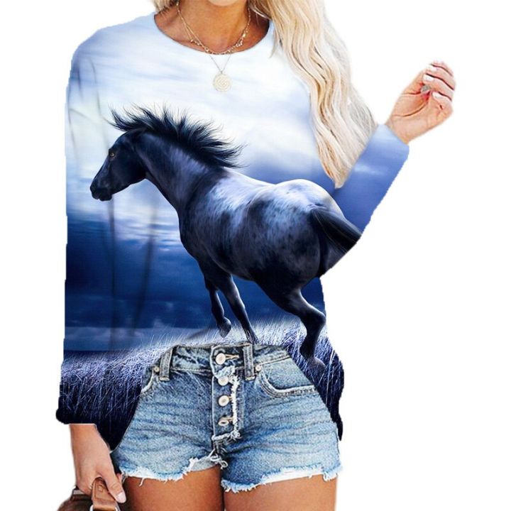 3D%20Digital%20Printing%20Long%20Sleeve%20Top%20Lady%20New%20Spring%20Summer%20Clothes%20O-Neck%20Horse%20Head%20Printed%20T-shirts%20Casual%20Loose%20Funny%20Tees%20-%20Image%202