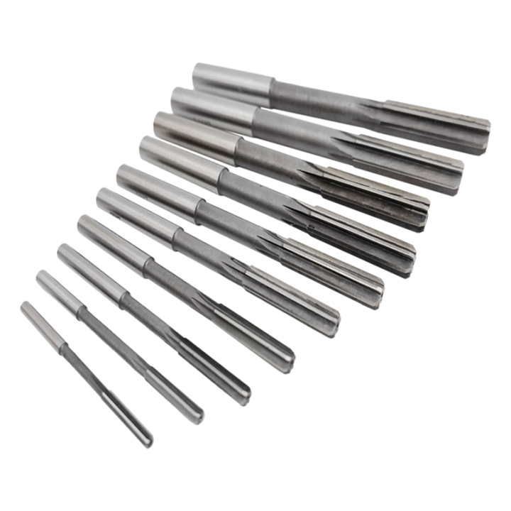 HSS Machine Reamer H8 Straight Shanks Chucking Reamer Milling Reamers Set 3/4/5/6/7/8/9/10mm/11mm/12mm Milling Reamers Kit
