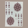 Henna Collection Lace Mehndi Sticker Hand Bridal Tattoo Temporary Design. 