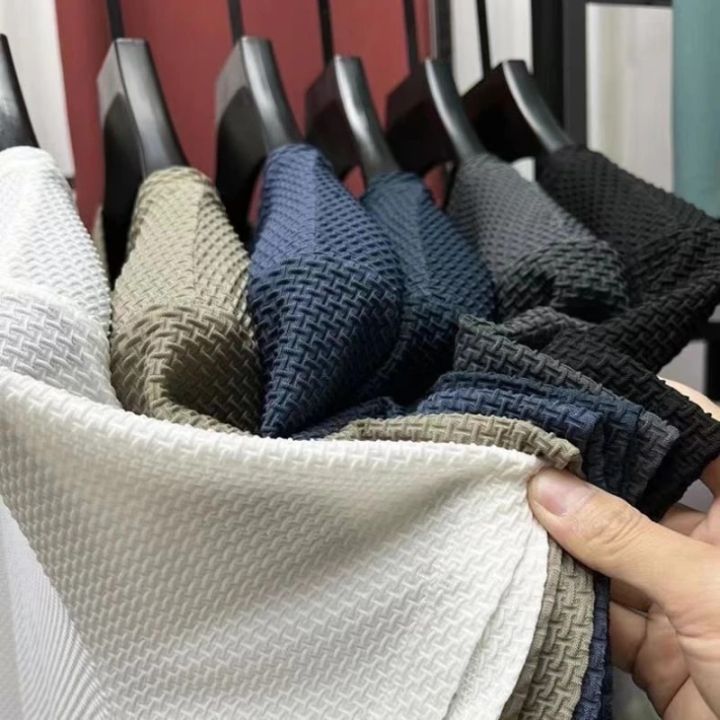 Summer%20O-Neck%20T-Shirts%20Men%20Ice%20Silk%20Mesh%20Breathable%20Half%20Sleeve%20Top%20Solid%20Color%20Thin%20Casual%20Cool%20Quick-dry%20Short%20Sleeve%20T%20Shirts%20-%20Image%202