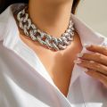 Exaggerated Geometric CCB Big Chunky heavy Chain Necklace for Women Creative Twisted Lock Thick Choker Jewelry Hip Hop Men. 
