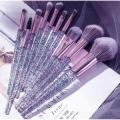 Beautiful crystal style makeup brushes 10 pcs.