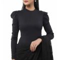 Ladies Long Sleeve Crop Top Long Body Top.
