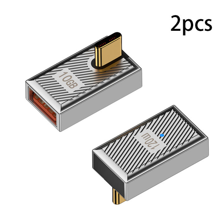 Legion Go OTG Adapter 120W USB C To USB3.1 OTG 90° Angle Adapter 10Gbps USBC Male To USB3.1 Female Right Angle Data Connector Eatop