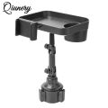 Qiunery Cup Holder Expander Tray For Car 360° Rotation Adjustable Base Food Tray Table Cup Holder Phone Holder Interior Supplies. 