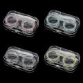 1PC Portable Transparent Rubber Band Contact Lens Case Contact Lenses Box Glasses Lenses Container Glasses Storage Holder. 