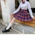 Japanese-StylejkUniform Skirt Middle and Big Children12Women's Short Skirt Student Pleated Skirt College Style School Uniform Tartan Skirt.