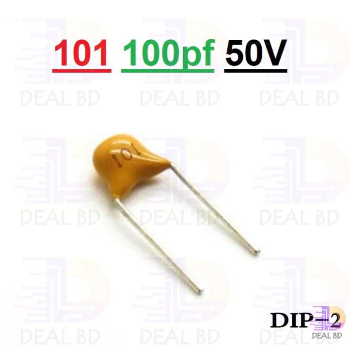 15Pcs- Multilayer Ceramic Capacitor 0.0001uF 101 0.1nF 50V Monolithic ...