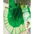 Tangail tat Half silk saree Green colour - Sari - Saree - শাড়ি. 