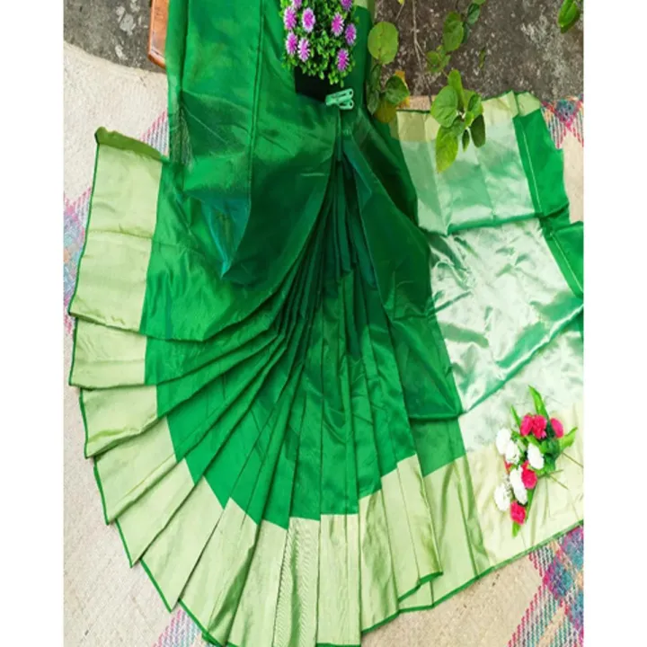 Tangail%20tat%20Half%20silk%20saree%20Green%20colour%20-%20Sari%20-%20Saree%20-%20%E0%A6%B6%E0%A6%BE%E0%A7%9C%E0%A6%BF%20-%20Image%203