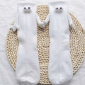 Funny Women Men Hold Hands Socks Cute Plush Eyes Soft Cotton Socks For Student White Black Unisex Couple Ankle Socks. 