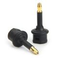 Digital Fiber Optic Toslink to 3.5mm Jack (Mini Toslink) Plug Adaptor Digital Optical for Audio ***Black***.