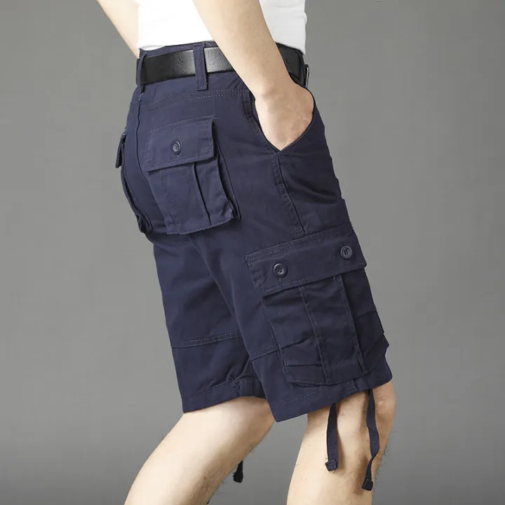 Summer%20Multi-Pocket%20Workwear%20Shorts%20Men's%20Loose%20Straight%20Casual%20Sports%20Capris%20Cotton%20Large%20Size%20Fifth%20Pants%20Tide%20-%20Image%206