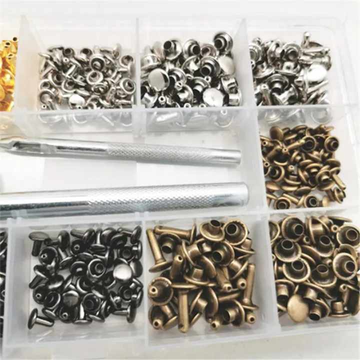 240Pcs/Set%20Leather%20Rivets%20Double%20Cap%20Rivet%20with%204Pcs%20Fixing%20Tools%20-%20Image%202