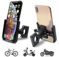 Metal Bike Mobile Holder For mobile phone bracket motorcycle bicycle takeaway rider -Black Easy to Use and Maintain C1. 