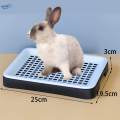 Rabbit Training Pan Cage with Toilet Tray for Hamster Guinea Pigs black.