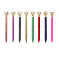 Cute gem ballpoint pen crystal glass diamond metal ballpoint beautiful gift pen. 