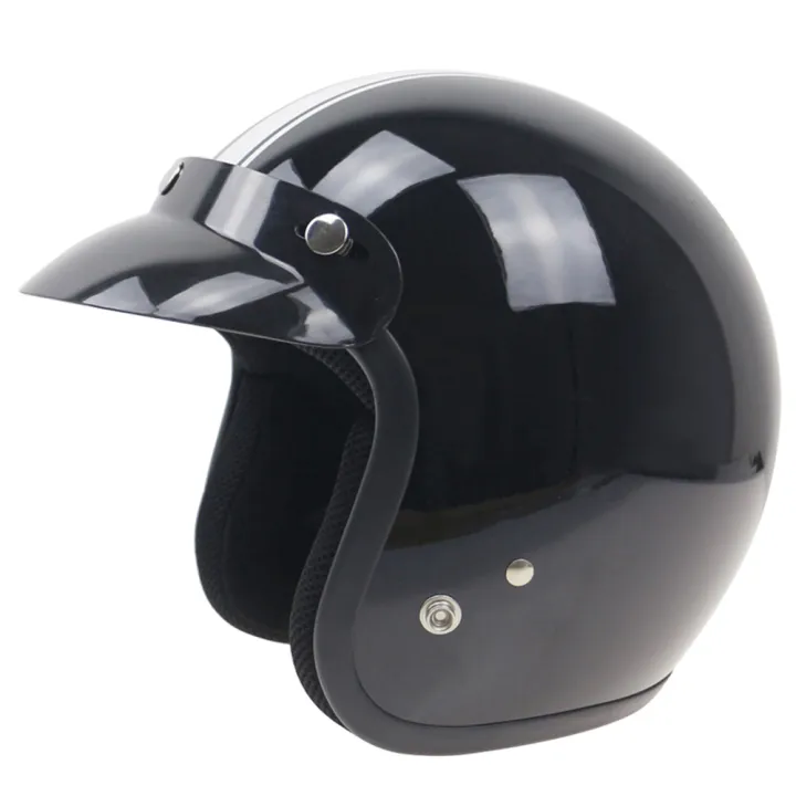 Universal%20Black%203-Snap%20Motorcycle%20Helmet%20Peak%20Lens%20Open%20Face%20Sun%20Shade%20Visor%20Shield%20-%20Image%205