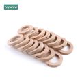 Bopoobo 30mm Wood Ring Teether Baby Wooden Teether Pacifier Chain Accessories New Born Product Baby Toys Wooden Rings.