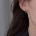 Earrings niche design sense high-end light luxury earrings 14K gold-filled plain ring simple earrings Korean version of the circle stud earrings. 
