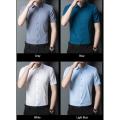 Men's Short Sleeve Business Shirt Casual Design Slim Fit Formal Dress Shirt Solid Color Office Tops Button Down - Formal Shirt.