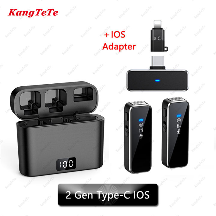 Wireless Lavalier Microphone Noise Cancelling Audio Video Recording for iPhone/iPad/Android/Xiaomi/Samsung Live Game Mic
