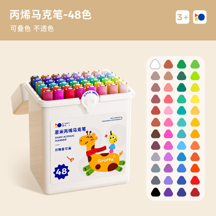 Enmi%20acrylic%20marker%20pen%20for%20children%20and%20students%20marker%20pen%20opaque%20and%20stackable%20color%20water-based%20painting%20batch%20-%20Image%207