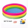 Baby Bath Tub, Baby Swimming Pool with Pumper (34 X10inch) - Multicolor.
