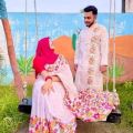 Stylish & Fashionable New Matching Best | Couple Dress/For Men & Women - Saree & Panjabi Combo Set.