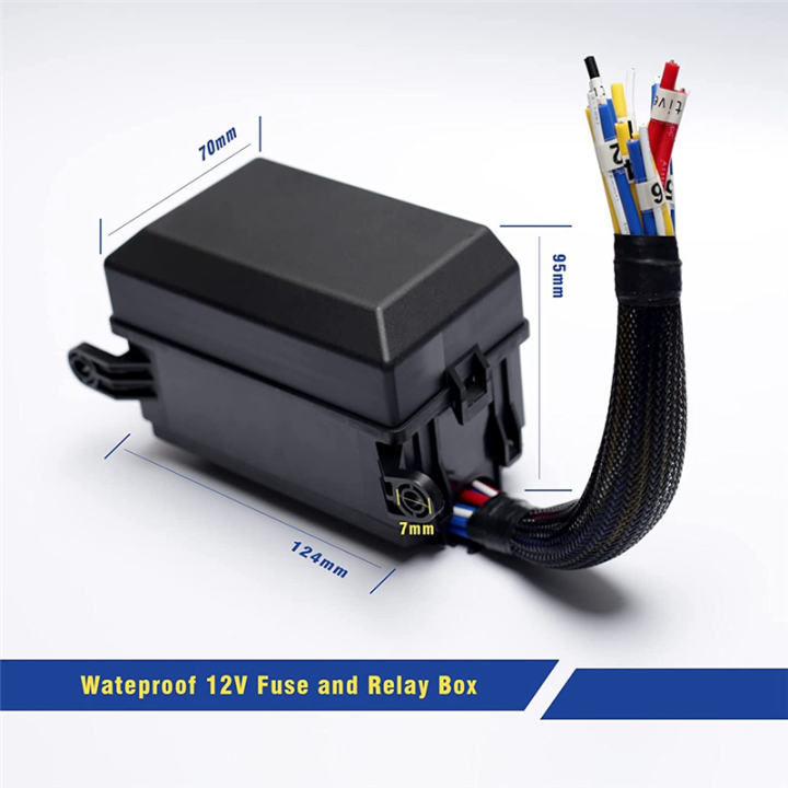 12V%20Relay%20Fuse%20Box%20Prewired%20Relay%20Box%20Automotive%20with%205Pcs%205Pin%20Relays%201Pcs%204Pin%20Relay%206%20ATC/ATO%20Blade%20Fuse%20Universal%20-%20Image%207