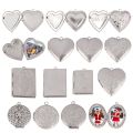 3pcs/Lot NO Fade Stainless Steel Heart Photo Locket Frame Reliquary Photo Frame Pendant Charms For Jewelry Making Accessories. 